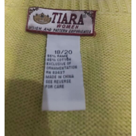 TIARA Women Button Up Sweater Size 18/20 Cotton Cardigan Southwestern Tones - Picture 2 of 6